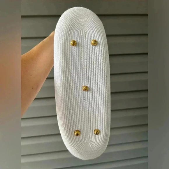 Eric Javits Women's Squishee Tote White Classic Double Strap Gold Hardware - Picture 8 of 16